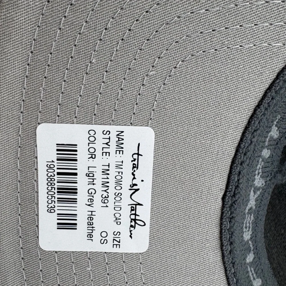 TravisMathew Solid Cap Light Grey Heather Parady Flexfit 110 Hat TM1MY391 - Picture 5 of 7